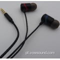 Com fio em fones de ouvido Earbuds Full Metal Earphones